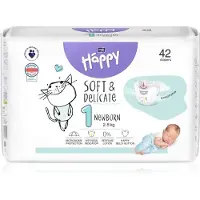 Bella Baby Happy Soft&Delicate couches jetables équipées de canaux Newborn 2-5 kg 42 pcs