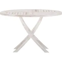 Venture Home Kenya table de jardin Ø120cm whitewash.