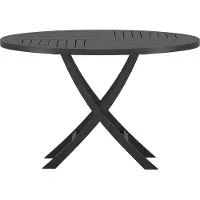 Ebuy24 Kenya table de jardin Ø120cm noir.