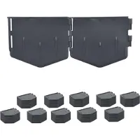 Relaxdays Bordure de pelouse , lot de 175 pièces, H x L : 13 x 16 cm, 26,7 m, plastique, bordure de parterre souple, parterres et pelouse, noir