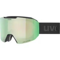 Uvex Evidnt Attract S Woman Ski Goggles Noir Mirror Green Variomatic Clear/CAT1-3+Contrastview Yellow Clear/CAT1 Femme
