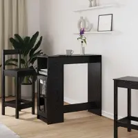 Prolenta Maison Exclusive - Bar haut (table de bar) : 101 x 40 x 103,5 cm, matériau composite, finition noire imitation chêne