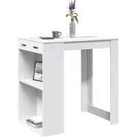 Prolenta Maison Exclusive - Table de bar blanc 102x70x103,5 cm bois d'ingénierie