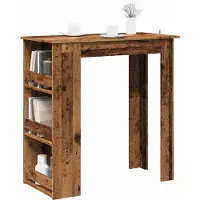Prolenta Maison Exclusive - Table de bar avec étagère aspect bois ancien 102x50x103,5 cm