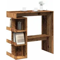 Prolenta Maison Exclusive - Table de bar avec étagère aspect bois ancien 100x48x101,5 cm