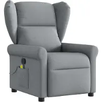 Syfax Fauteuil de massage inclinable Gris clair Tissu