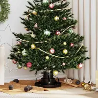 Prolenta Maison Exclusive - Support pour sapin de Noël noir 40 x 40 x 21 cm en acier