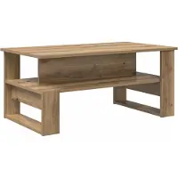 Syfax Table basse Chêne artisanal 90 x 50 x 40 cm Bois d'ingénierie