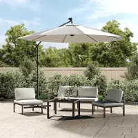 Prolenta Maison Exclusive - Tissu de remplacement pour parasol déporté Blanc sable 350 cm