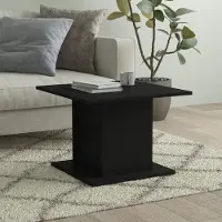 Prolenta Maison Exclusive - Table basse noire 55,5x55,5x40 cm Matériau dérivé du bois