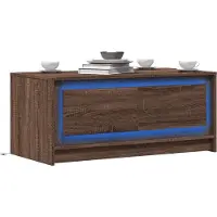 Prolenta Maison Exclusive - Table basse LED marron aspect chêne matériau dérivé du bois