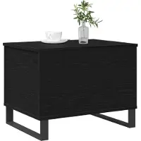 vidaXL Table basse noire imitation chêne 60 x 44,5 x 45 cm