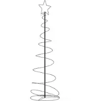 Syfax Sapin de Noël à LED 120 LED blanc chaud 180 cm