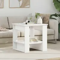 Prolenta Maison Exclusive - Table basse blanche 51 x 50 x 50 cm Matériau dérivé du bois