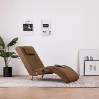 Prolenta Maison Exclusive - Chaise longue de massage avec oreiller Marron Similicuir daim