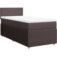 Syfax Sommier à lattes de lit avec matelas Marron foncé 100x200 cm