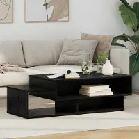 Prolenta Maison Exclusive - Table basse aspect chêne noir 105 x 50 x 32,5 cm