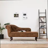 Prolenta Maison Exclusive - Chaise longue Marron Similicuir daim