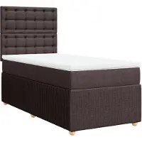 Syfax Sommier à lattes de lit avec matelas Marron foncé 100x200 cm