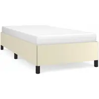 Syfax Cadre de lit sans matelas crème 80x200 cm similicuir