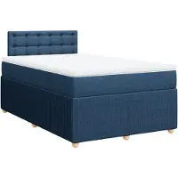 Syfax Sommier à lattes de lit avec matelas bleu 120x190 cm tissu