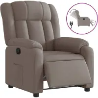 Syfax Fauteuil inclinable électrique Taupe Tissu