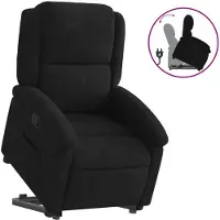 Syfax Fauteuil inclinable Noir Velours