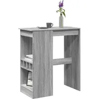 Prolenta Maison Exclusive - Table de bar avec étagère Gris Sonoma 90x47,5x103,5 cm Matériau dérivé du bois