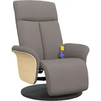 Syfax Fauteuil inclinable de massage avec repose-pieds taupe tissu