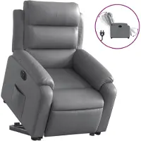 Syfax Fauteuil inclinable électrique gris similicuir