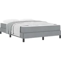 vidaXL Lit boxspring avec matelas gris clair 140 x 200 cm Tissu