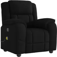 Syfax Fauteuil de massage inclinable Noir Tissu
