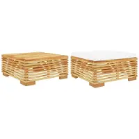 Syfax Salon de jardin 2 pcs Bois de teck massif