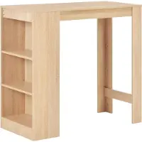 Prolenta Maison Exclusive - Table de bar avec étagère Chêne 110x50x103 cm