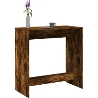 Prolenta Maison Exclusive - Table de bar en chêne fumé 102x50x103,5 cm Matériau dérivé du bois