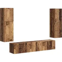 Syfax Ensemble meuble TV 4 pcs Bois ancien Bois d'ingénierie
