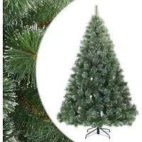 Syfax Sapin de Noël artificiel à branches pliantes, duveteux de neige