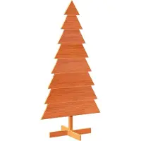 Syfax Arbre de Noël en bois pour décoration 150 cm bois de pin massif