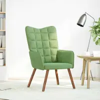 Prolenta Maison Exclusive - Fauteuil relax vert clair en velours