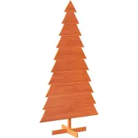 Syfax Arbre de Noël en bois pour décoration 180 cm bois de pin massif