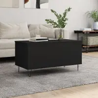 vidaXL Table basse de style élégant noir 90x44,5x45 cm bois composite - Tables basses Hommie9673808 1parcel