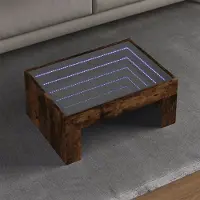 vidaXL Design New Table basse avec Infinity-LED chêne fumé 70x50x30 cm - Tables basses Möbel2025 CHY2553196 1parcel