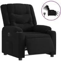 Syfax Fauteuil inclinable électrique Noir Tissu