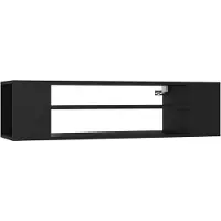 Syfax Meuble TV suspendu Noir 100x30x26,5 cm Bois d’ingénierie