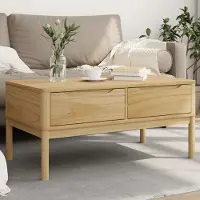 vidaXL 2025 cloris Table basse FLORO brun cireux 99x55,5x45 cm Pin massif - Tables basses Sale9831393 1parcel