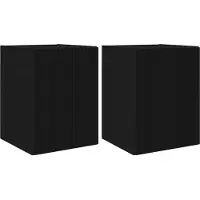 Syfax Meuble TV mural 2 pcs Noir 30 x 31 x 40 cm Bois d'ingénierie
