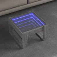 Prolenta Maison Exclusive - Table basse avec LED Infinity Gris Sonoma 50x53x30 cm