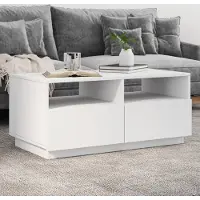 Prolenta Maison Exclusive - Table basse avec éclairage LED Blanc 90x49x40 cm