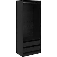 Syfax Armoire Chêne noir 80 x 50 x 200 cm Bois d'ingénierie