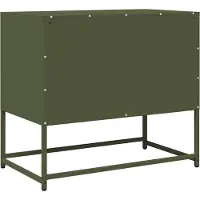 Syfax Meuble TV vert olive 68x39x60,5 cm acier laminé à froid